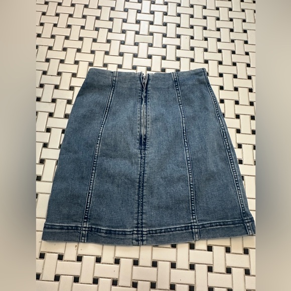 Free People Dark Blue A-Line Skirt - Picture 2 of 4